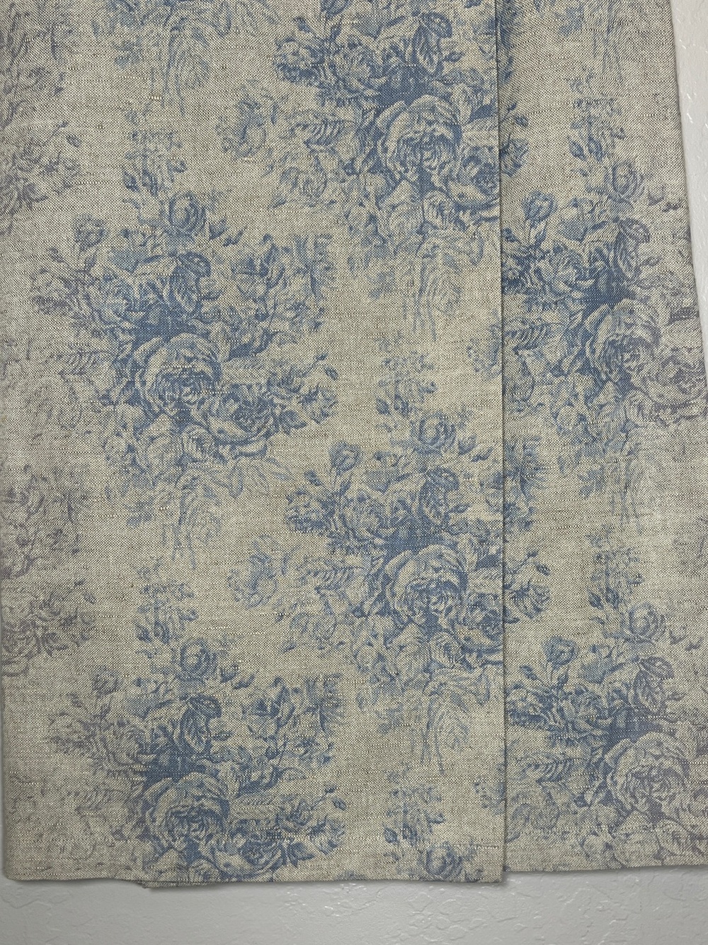 COLDWATER CREEK Women’s Size 6 Beige/ Blue Floral Print Vintage Linen Maxi Skirt - Picture 7 of 12